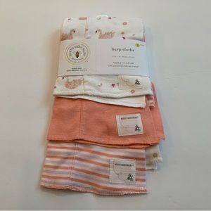 New! Burt’s Bees Baby Swan Burp Cloths Set of 3